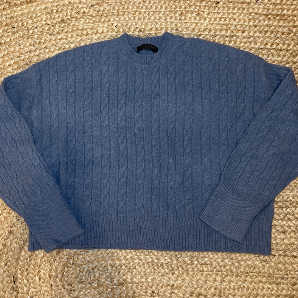 Zara Cable Knit Blue sweater